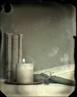 Still Life with Candle Dry Plate Tintype