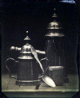 Coffee Service Dry Plate Tintype