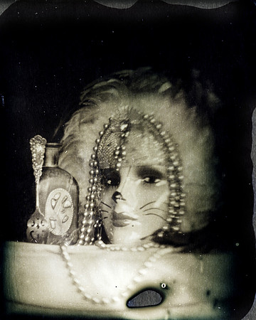 Still Life with Mask Dry Plate Tintype