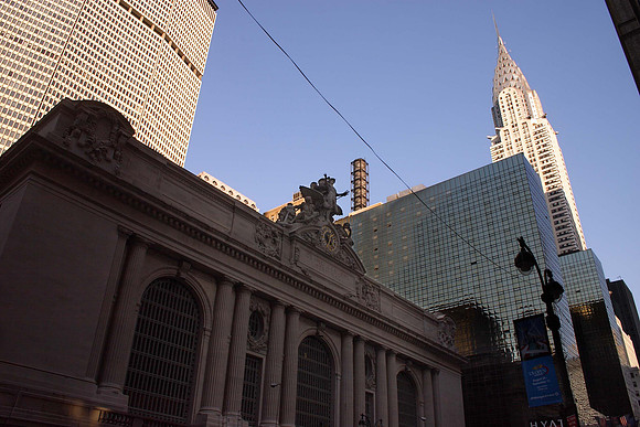 Grand Central terminal and the Chrysler building