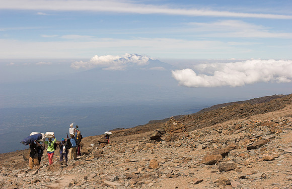 Climbing towards the summit